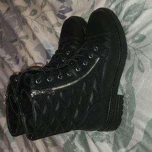 Brand new black combat boots